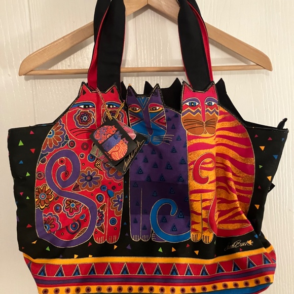 Laurel Burch Cat Tote NWT - Picture 2 of 2